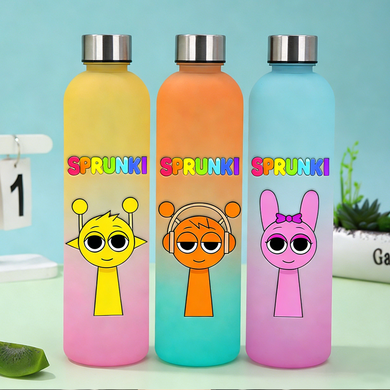 Outdoor Sport Day - 900ML Game Sprunki Wasserflasche für Schüler,