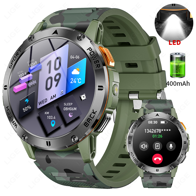 Outdoor Sport Day - LIGE 400 mAh Smartwatch für Herren