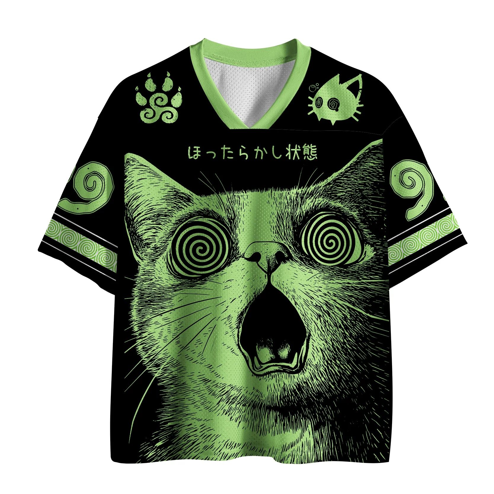 Outdoor Sport An - Das neueste T-Shirt mit geheimnisvollem Katzenmuster